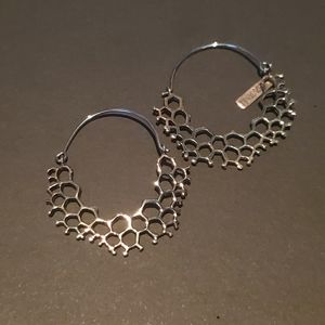 18g Mini Hex Hoop Earrings